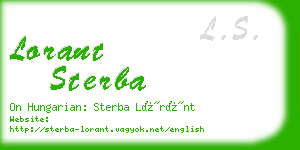 lorant sterba business card